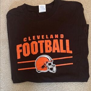 Cleveland Football Brown & Orange Graphic Tee
